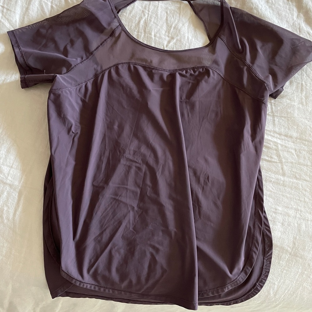 Lululemon Anew side slit and partial open back top